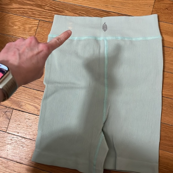 FP movement ribbed biker shorts size medium in mint - Picture 3 of 3